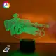 3D ночник "Автомат" (УВЕЛИЧЕННОЕ ИЗОБРАЖЕНИЕ)+ пульт ДУ + сетевой адаптер + батарейки (3ААА)  3DTOYSLAMP