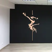 Трафарет для фарбування, Дівчина на пілоні, одноразовий із самоклеючої плівки 180 х 95 см