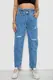 Джинсы женские Mom-fit, цвет голубой, 244R1573