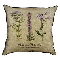 Подушка с мешковины Botanical wonders from the Secret garden 45x45 см (45PHB_BOT026_BR)