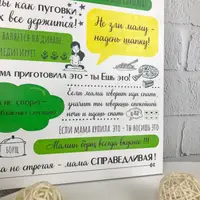 Дерев'яний декоративний постер «Правила мами»