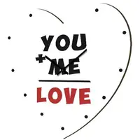 Часы в форме сердца You+Me=Love CHS_P_16L063