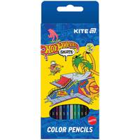 Набір кольорових олівців двосторонніх Kite Hot Wheels 2 HW25-054-2 24 кольори 12 шт
