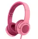 Детские проводные наушники с микрофоном Picun Q2 Rose