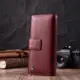 Кошелек для женщин на четыре отделения для купюр из натуральной кожи ST Leather 22550 Бордовый