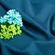 Ткань трикотаж Прага 440grm бірюзово/синій