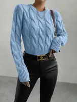 Светр AO403 Блакитний Oversize S-L