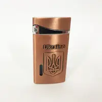 Турбо зажигалка, карманная зажигалка \"Ukraine\" 325. Цвет: бронзовый