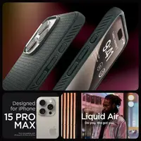Чехол Spigen для iPhone 15 Pro Max - Liquid Air, Abyss Green (ACS06564)