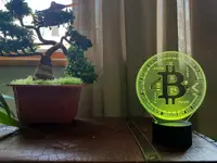 Сменная пластина для 3D светильников "Bitcoin" 3DTOYSLAMP