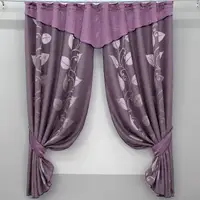 Шторки 2шт.280х170м. с ламбрекеном и подхватами Цвет фиолетовый Код 00к 59-224