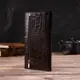 Отменный купюрник для мужчин из натуральной кожи с тиснением под крокодила CANPELLINI 21917 Коричневый