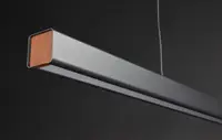 Люстра светодиодная подвесная LED светильник для квартиры на потолок лэд 27353 Черный 15-100х6х120 см.