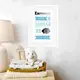 Постер метрика "Letters" персонализированный, Синий, А3