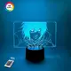 3D ночник "Эл Лоулайт" (УВЕЛИЧЕННОЕ ИЗОБРАЖЕНИЕ)+ пульт ДУ + сетевой адаптер + батарейки (3ААА)  3DTOYSLAMP