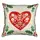 Подушка с мешковины Цветочное сердце 45x45 см (45PHB_23NG011)