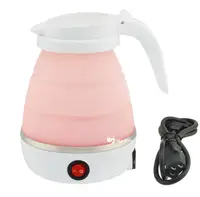 Складной силиконовый электрочайник Folding Kettle WDL-011 220V 800W 600мл Розовый (7107)