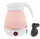 Складаний силіконовий електрочайник Folding Kettle WDL-011 220 V 800 W 600 мл Рожевий (7107)