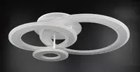 Люстра світлодіодна стельова LED світильник для квартири на стелю лед з пультом 26075 Білий 13х55х60 см.