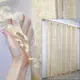 Тюль (3х2,7м.) органза с нейлоновой вышивкой. Цвет золотистый. Код 1352т 42-0077