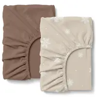 Набор простыни на резинке в детскую кроватку 60х120 фланель WINTER BEIGE
