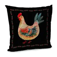 Подушка диванная с бархата Курочка 45x45 см (45BP_25F005)