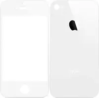 Защитное стекло TOTO 2,5D Full cover Tempered Glass front and back for iPhone 4/4S Silver