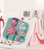 Flamingo постельное белье в кроватке. Ронфорс. Belizza Турция.