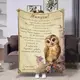 Плед 3D с пожеланиями для мамы Маме Мудрая сова 31077 160х200 см