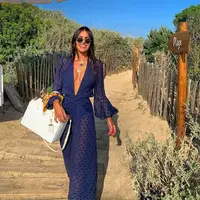 Туника пляжная женская 7536 L синяя
