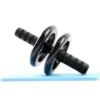Колесо Dobetters DBT-JF-01 Black для м'язів преса подвійне фітнес-колесо ролик 16.5 см