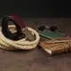 Ремень мужской с зернистой пряжкой автомат Vintage 20273 Коричневый