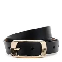 Женский кожаный ремень Borsa Leather CV1ZK015-goldblack