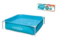 Басейн каркасний Intex 173 NP квадратний розмір 122х122х30 см, об'єм 337л. Blue (56294)