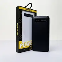 Power Bank Box LED з кабелем USB+Micro+Type-C+Lightning (10000mAh) Білий