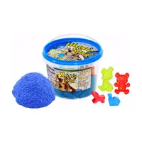 Кинетический песок Strateg Magic Sand светящийся голубой песок в ведре 500 г (371-9)