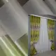 Фотошторы с цветочным принтом двусторонние. Цвет оливковый. Код 1384ш 2.5 (2шт. 2,5х2,7м.)