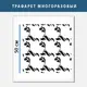 Трафарет с завитушками для покраски многоразовый, пластиковый трафарет, толщина 1 мм (500х500)