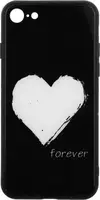 Чохол-накладка TOTO Glass Fashionable Case Apple iPhone 7/8/SE 2020 White Heart on Black