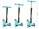 Самокат четыреххколесный Scooter MAXI колеса PU со светом алюминиевая рама антискользящая платформа. Turquoise (508020338)