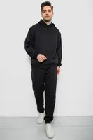 Спортивный костюм мужской на флисе, цвет черный, 244R9162