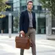 Кожаный портфель для ноутбука работы и документов Vintage 14066 Коричневый