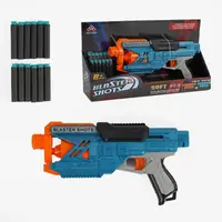 Іграшковий пістолет Blaster Shots SB 60 звук патрони на присосці. Grey and Blue (159779)