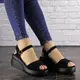 Женские босоножки на танкетке Fashion Zeus 1558 39 размер 25 см Черный