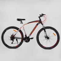 Велосипед спортивный 29" Corso "High Race Pro" 21 скорость, стальная рама. White and orange (115657)