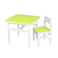 Детский стол и стульчик, 54х54 см, квадратный, дерево, высота 47 см. Light green (150608)