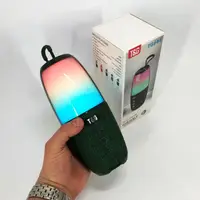 Портативна колонка TG644 5W з RGB підсвічуванням та ремінцем, Бездротова колонка потужна. Колір: зелений