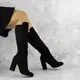 Женские сапоги на каблуке Fashion Luna 1450 37 размер 24 см Черный