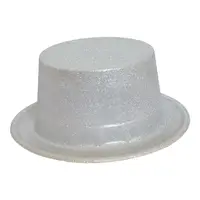 Шляпа Цилиндр блестящая (серебро)