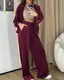 Велюровый спортивный костюм LX2035 Бордовый XXL/3XL